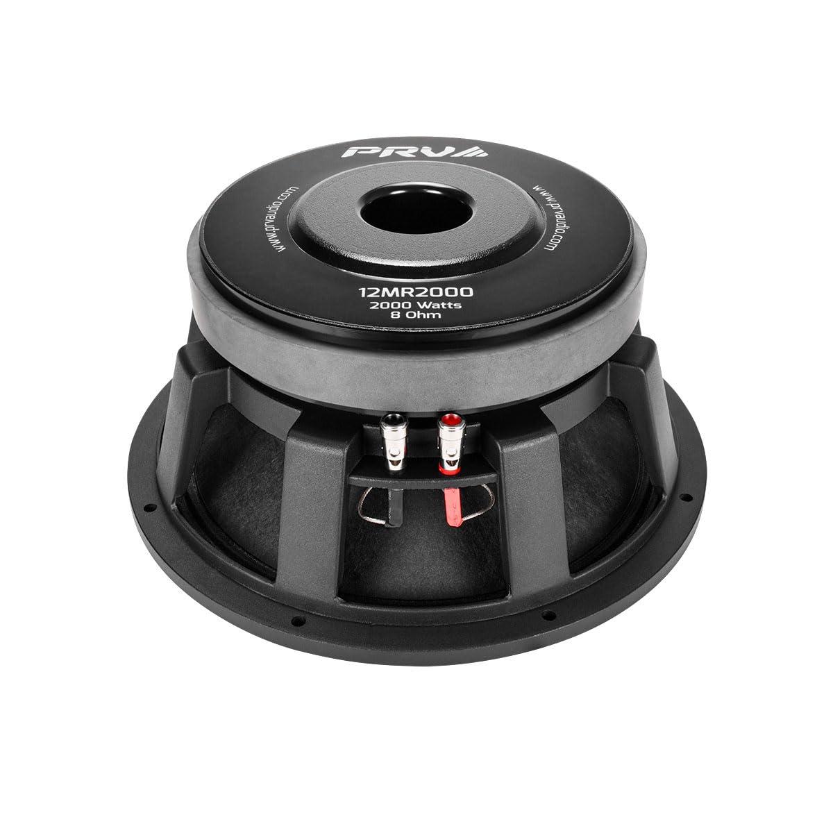 PRV AUDIO PRV AUDIO 12 Inch Midrange Speaker 12MR2000 8 Ohm 2000 Watts, 4 in Voice Coil Midbass Woofer for Pro Audio Systems (Single)