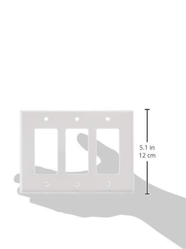 Leviton Leviton 80611-W 3-Gang Decora/GFCI Device Wallplate, White