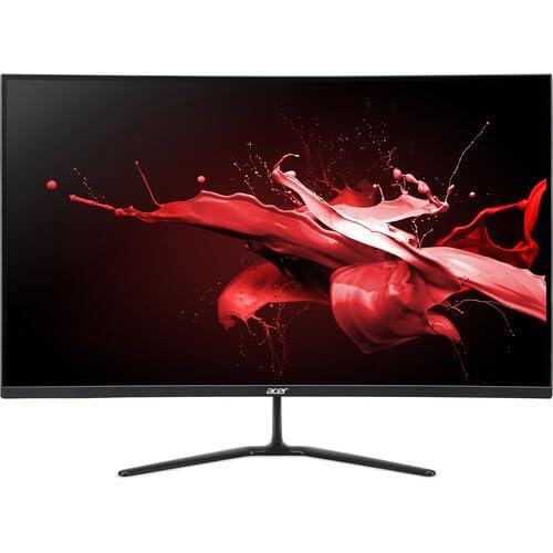 acer acer Nitro ED-Series 31.5" 1500R Curved Monitor, 1920x1080, 75Hz Refresh Rate, 1ms Response Time, AMD FreeSync Monitor, HDMI, VGA, with 5ave HDMI Cable