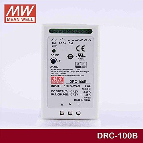 EverSale DIN Type Security Power Supply 96.6W DRC-100B Meanwell AC-DC SMPS DRC-100 Series MEAN WELL Switching Power Supply