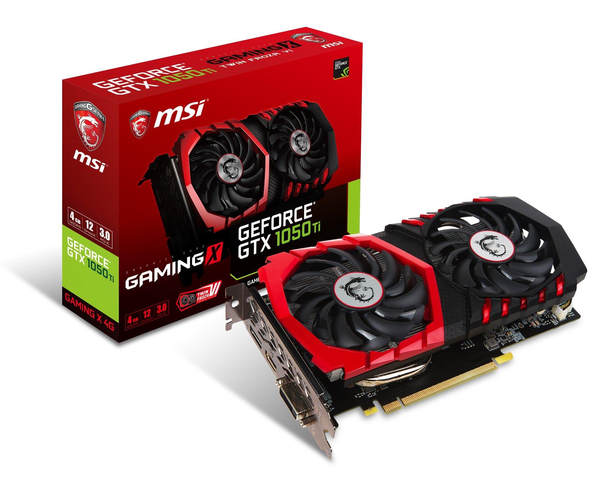 MSI MSI Computer Video Graphic Cards GeForce GTX 1050 TI GAMING X 4G, 4GB