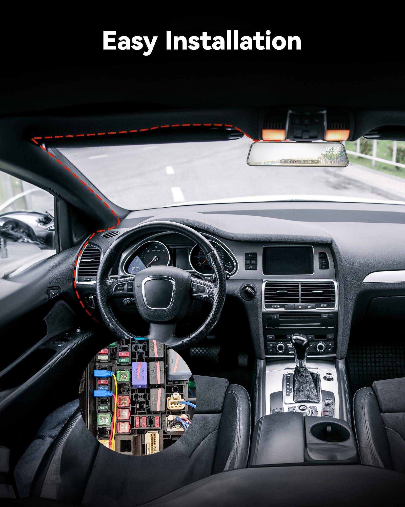 WOLFBOX [ i07 3 Channel Dash Cam+Multi Hardwire Kit ]