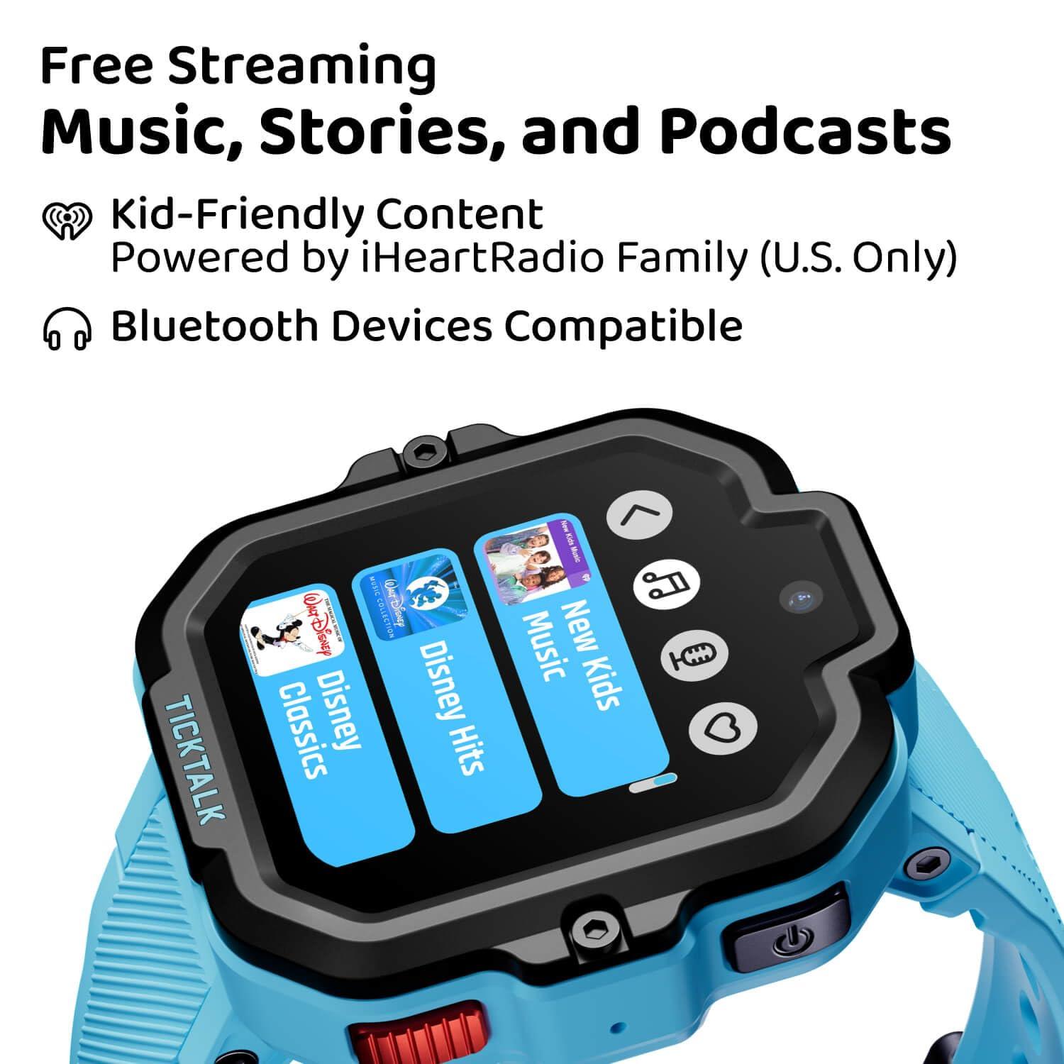 TickTalk TickTalk5 LTE Kids Smart Watch with GPS Tracker, Phone Watch, Advanced Parental Controls, Video & Voice Calls, Text, School Mode, Free Music, SOS & 911, Safety Alerts, Pre-Installed SIM