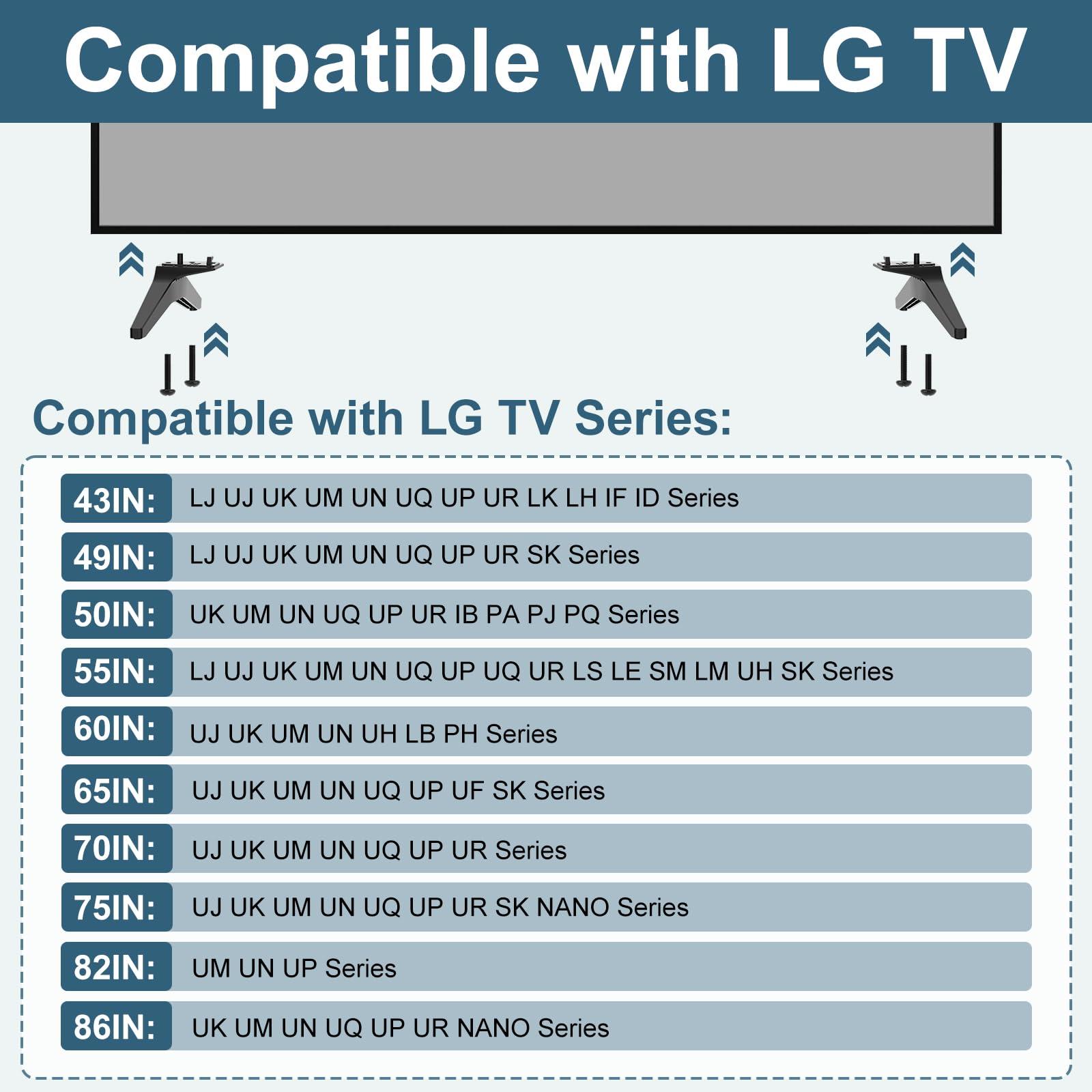 Yaotieci TV Mount Screws for LG TV Stand Replacement Base Screw, TV Stand Screw for LG 27" 32" 43" 49" 50" 55" 60" 65" 70" 75" 86" Legs
