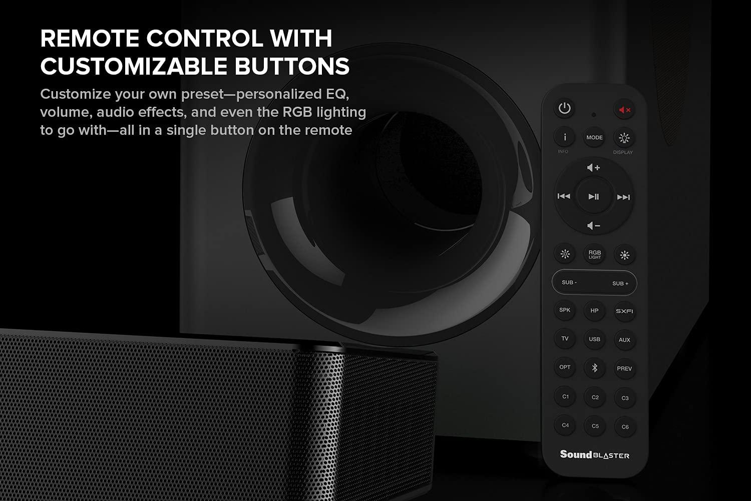 Creative Creative Sound Blaster Katana V2 RGB True 5.1 Multi-Channel Gaming Soundbar with Subwoofer, ft. Tri-Amplified 5-Driver Design and Super X-Fi Technology, SXFI Battle Mode