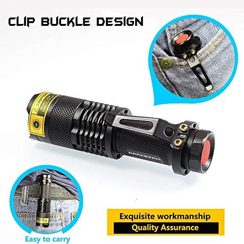 DARKBEAM DARKBEAM UV 395nm Flashlight Ultraviolet led Light Blacklight Wood's lamp Portable 400nm Mini Detector for Dog/Cat Urine Pet Stains, Anti-counterfeiting Identification, Resin Curing, AA