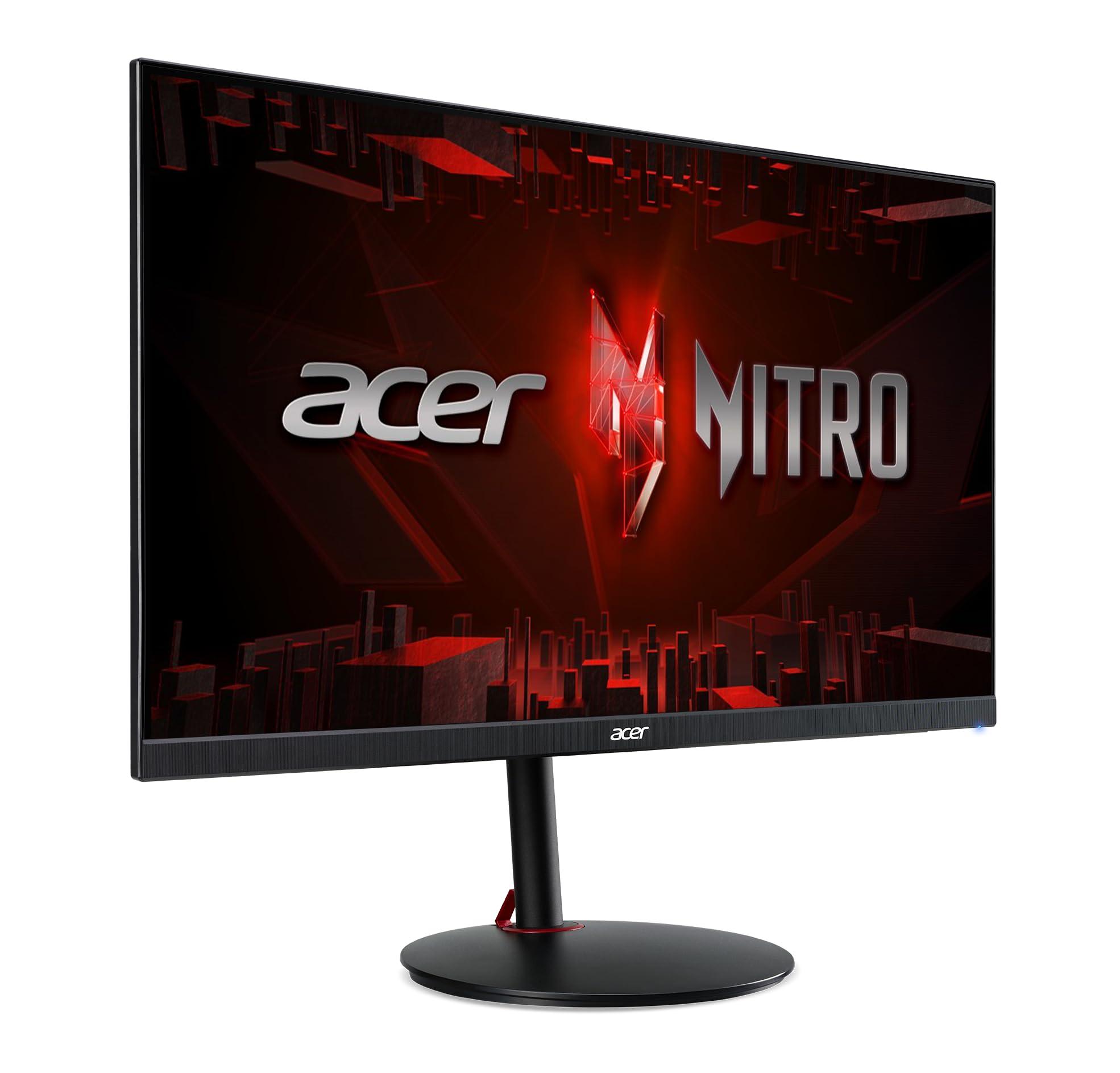 acer Acer Nitro 27" WQHD 2560 x 1440 PC Gaming Monitor | AMD FreeSync Premium | Up to 180Hz Refresh | Up to 0.5ms | HDR400 | DCI-P3 95% | 1 x Display Port 1.2 & 2 x HDMI 2.0 | XV272U V3bmiiprx