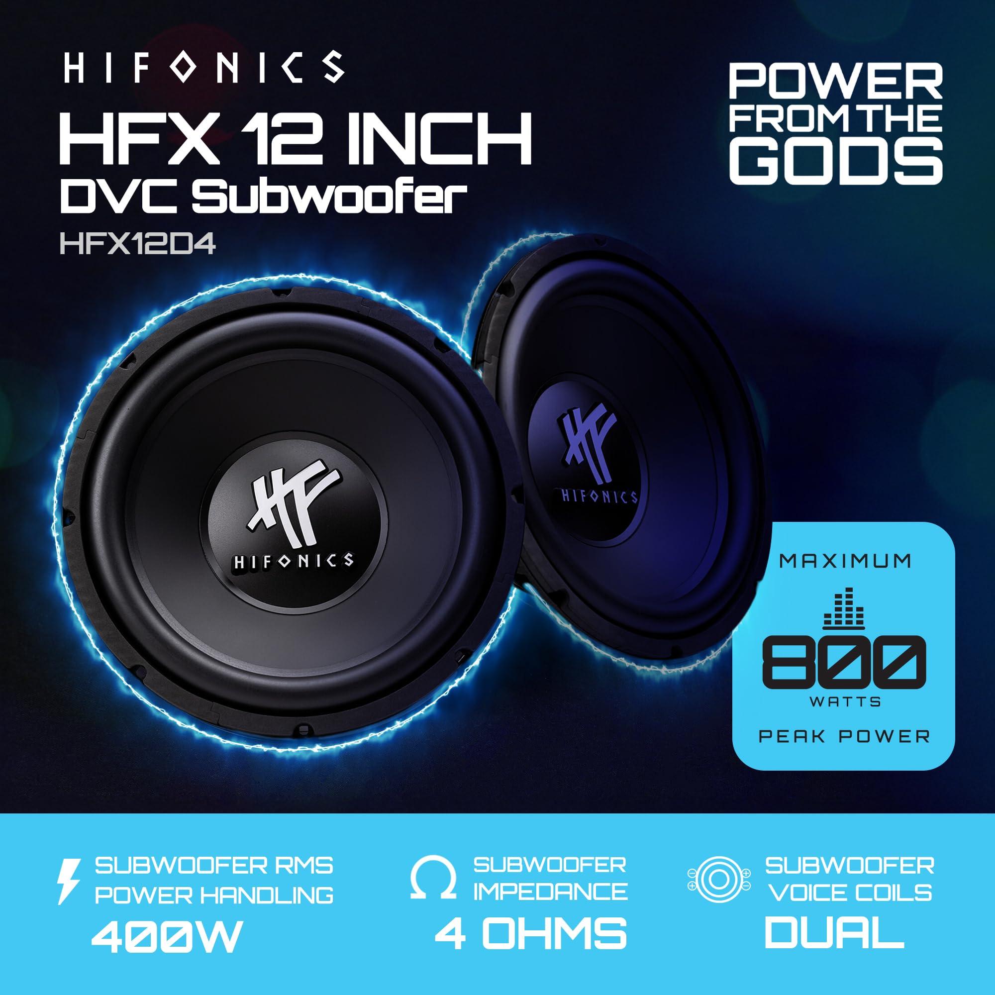 Hifonics Hifonics 4 HFX12D4 12\" 2400W Car Audio DVC Subwoofers Power Bass Subwoofers