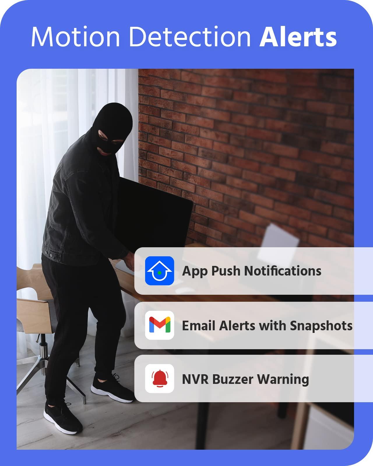 ANNKE ANNKE 8 Channel 6MP Security System Network Video Recorder (NVR), Only Supports up to 8 x 6MP ANNKE IP PoE Cameras, Power Over Ethernet, Free Remote Access, Motion Detection, 1TB Hard Disk Drive