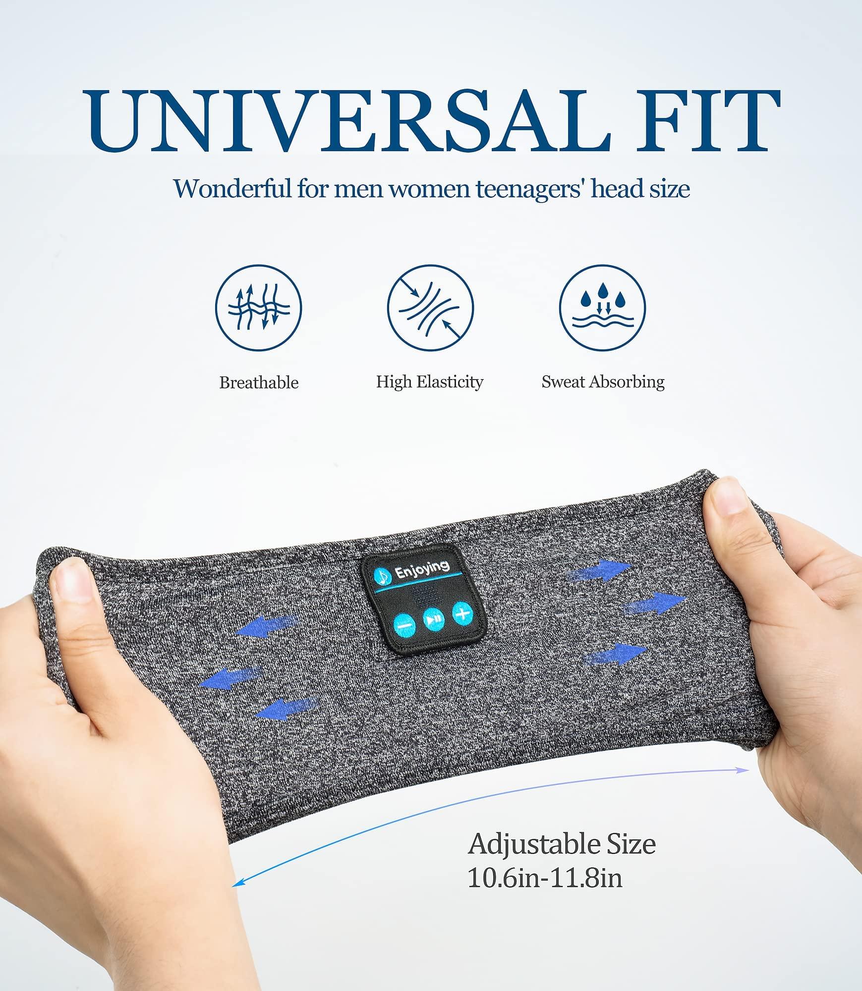 Enjoying Enjoying Sleep Headphones, Wireless Sleep Earbuds, Headphone for Sleeping Bluetooth Headband Headphones Headsets with Thin Speakers, Sleeping Headphones for Workout, Yoga, Travel, Gift for Women Men