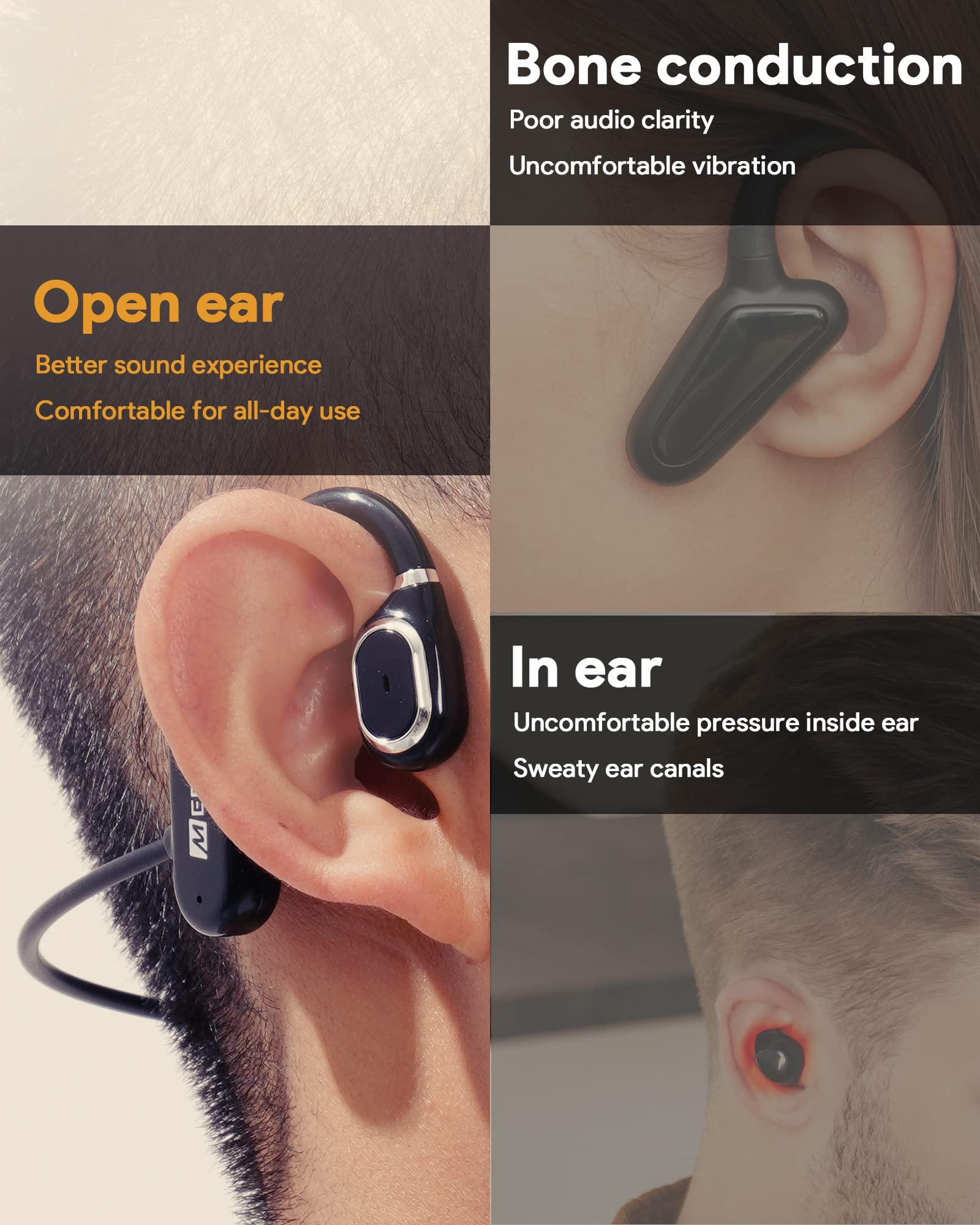 MEE audio MEE audio AirHooks Open Ear Headphones - Lightweight, Comfortable, Sweatproof Wireless Bluetooth Earbuds with Mic and High Audio Clarity Let You Hear Your Surroundings for Safer Workouts and Running