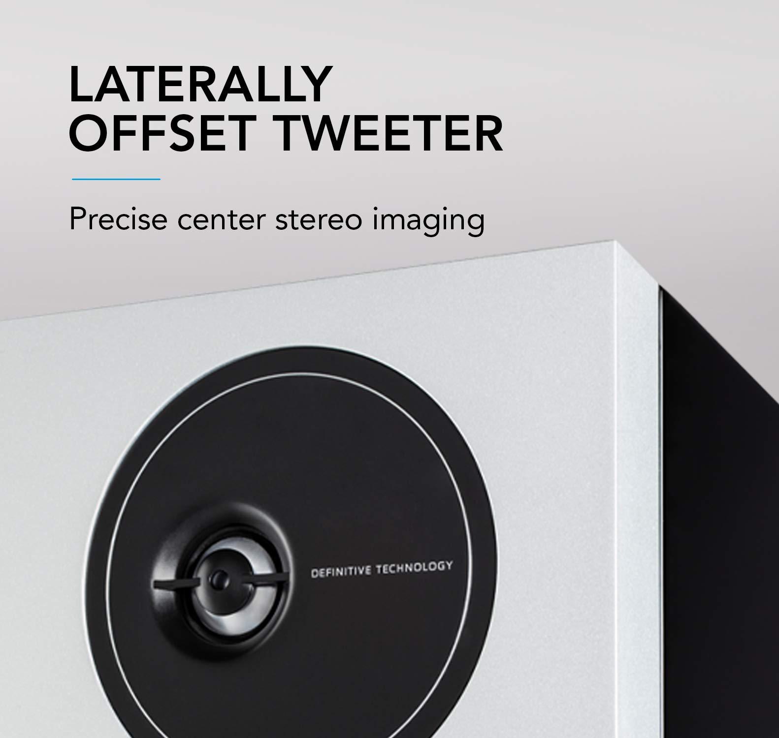 Definitive Technology Definitive Technology D15 Demand Series Modern High-Performance 3-Way Tower Speaker (Right-Channel) - Single, White | Dual 8 Passive Bass Radiators