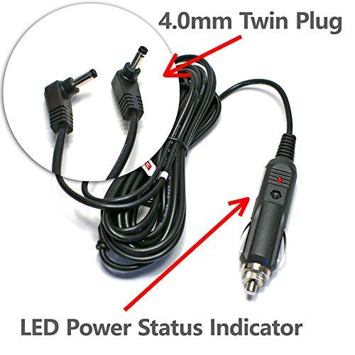 EDO Tech Supply EDO Tech 11' Car Charger Adapter Power Cord for Philips 7 9 10 inches Dual Screen Headrest Portable DVD Player Pet9402/37 Pet708/37 Pd7012/37 Pd9012/37 Pd9016/37 pd700/37