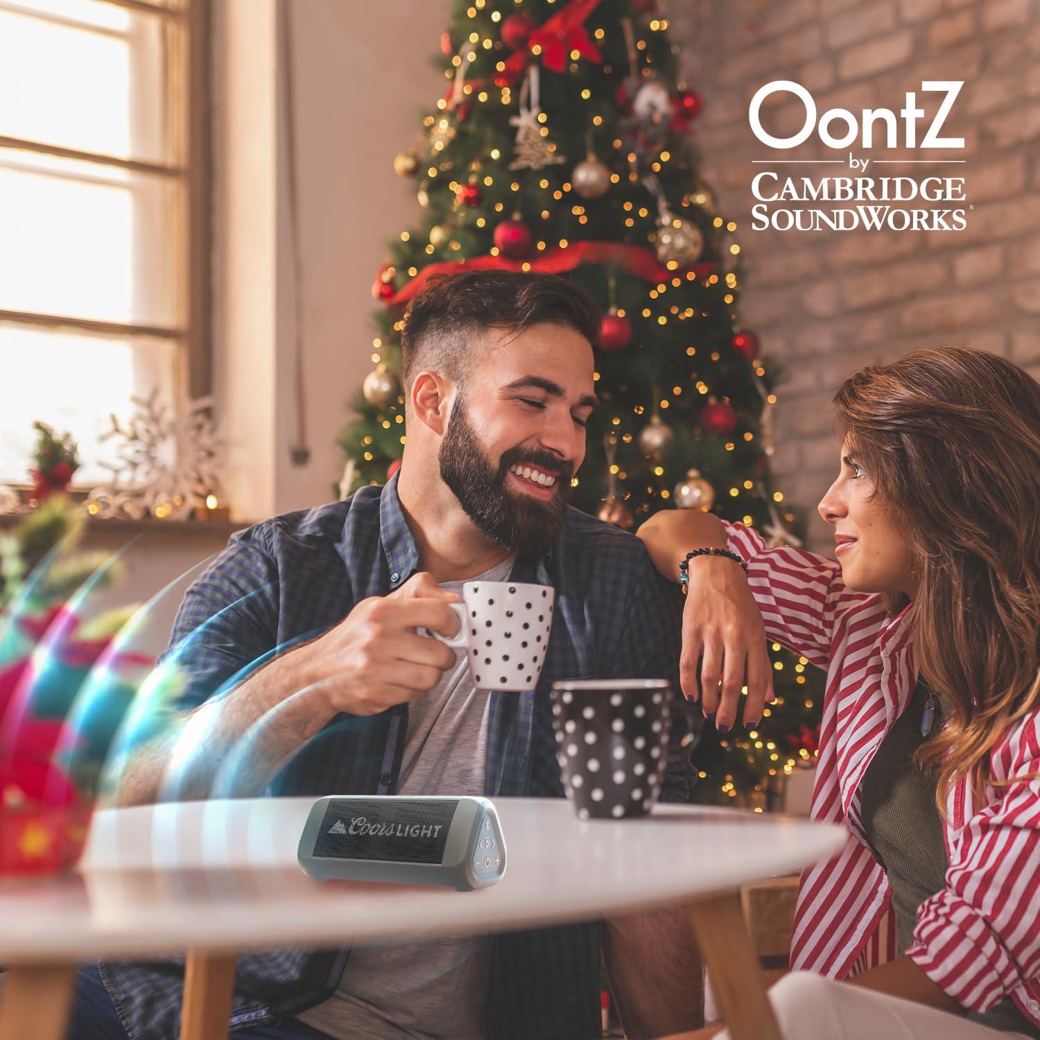 Cambridge Soundworks OontZ Ultra Portable Bluetooth Speaker 5.0 - IPX7 Waterproof, 14W Enhanced Sound, 20-Hr Battery, 100ft Wireless Range, Deep Bass and Clear Audio, Durable Shower Speaker for Pool or Beach (Coors White)