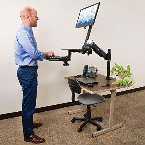 Tripp Lite Tripp Lite Sit Stand Desktop Workstation, Adjustable Standing Desk with Clamp