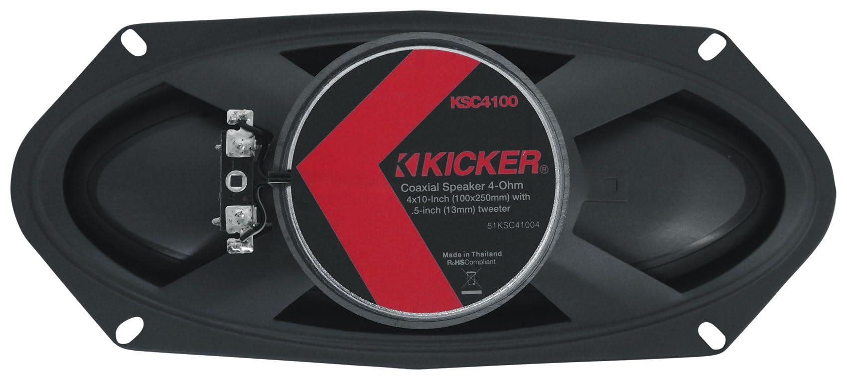Audiosavings Audiosavings Bundle: (2) Pair Kicker 51KSC41004 4x10 75 Watt RMS Car Audio Speakers KSC41004 KSC4100 (Items 4)