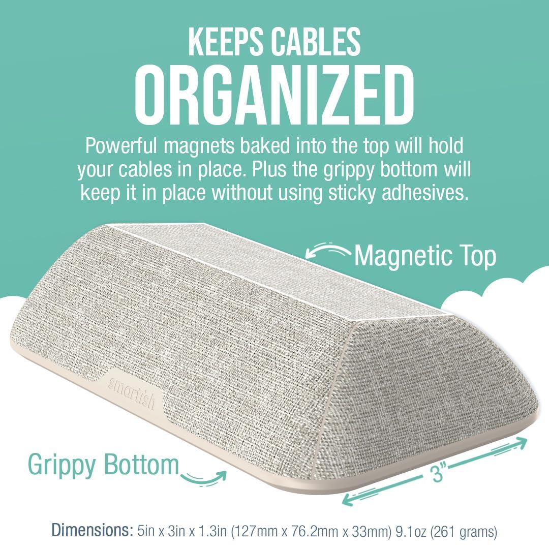 Smartish Smartish Bigger Cable Wrangler and Charger Bundle - Cable Organizer with 2-in-1 USB-C to USB-C/Lightning Cable Fast Charger 100W - Lightly Toasted Beige