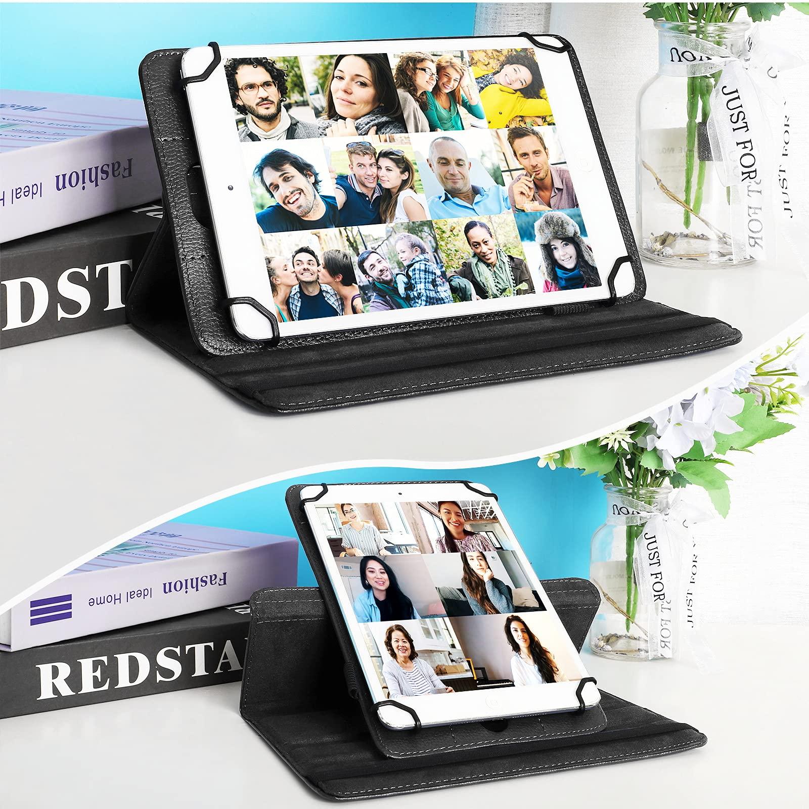 UrbanX UrbanX 7\"-8\" Inch Universal Tablet Case, Protective Cover Stand Folio Case for alcatel Pop 7 7 8 Inch, with 360 Degree Rotatable Kickstand, Multiple Viewing Angles and Stylus Holder