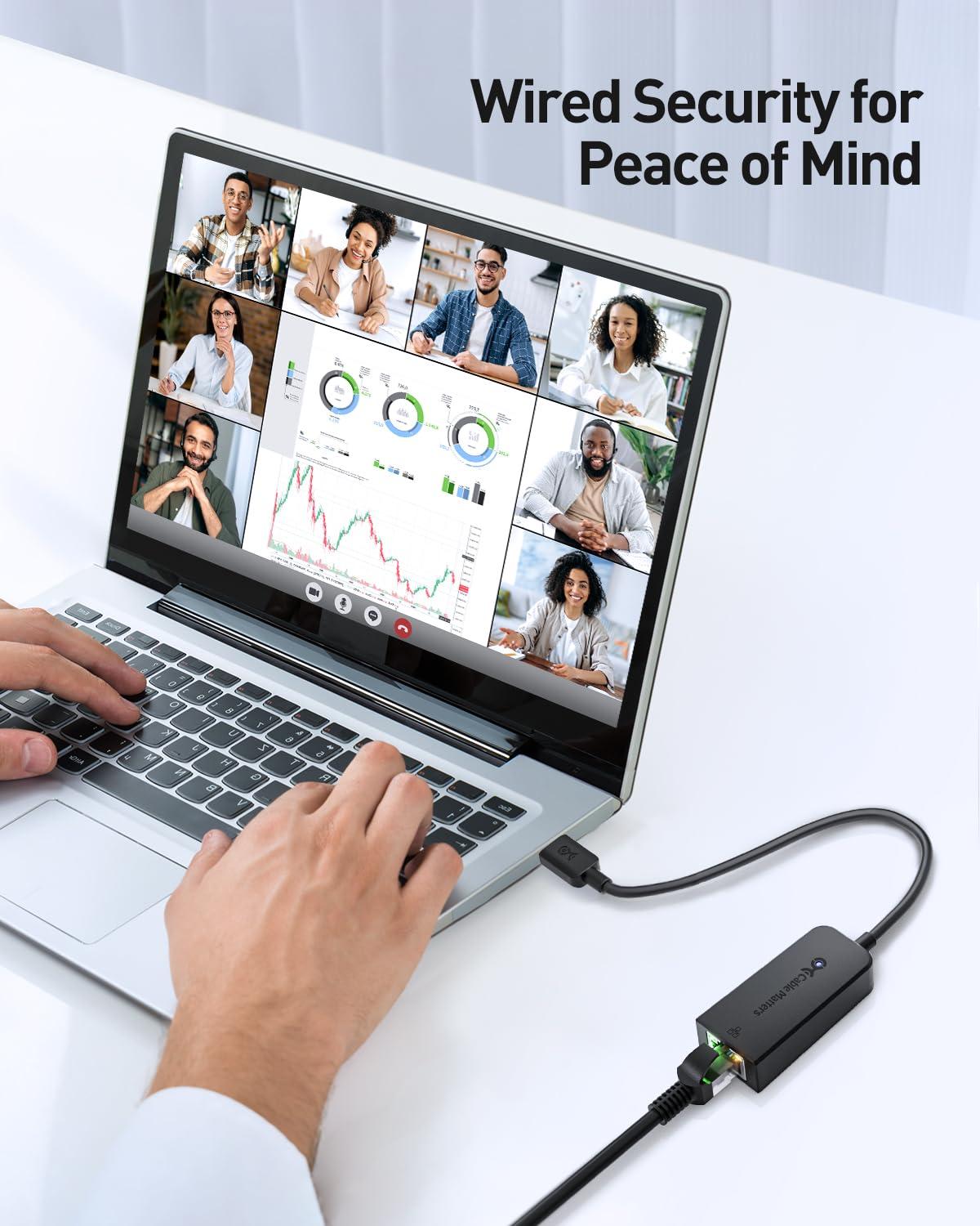 Cable Matters Cable Matters 2-Pack Plug & Play USB C to Ethernet Adapter with PXE, MAC Address Clone (Thunderbolt to Ethernet Adapter, Gigabit Ethernet to USB C) in Black -Compatible with MacBook Pro, XPS, Surface