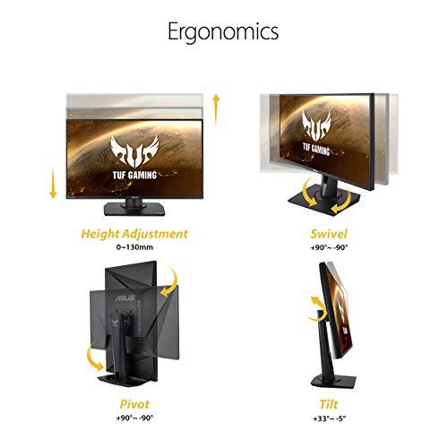 ASUS ASUS TUF Gaming VG259QM 24.5” Monitor, 1080P Full HD (1920 x 1080), Fast IPS, 280Hz, G-SYNC Compatible, Extreme Low Motion Blur Sync,1ms, DisplayHDR 400, Eye Care, DisplayPort HDMI BLACK