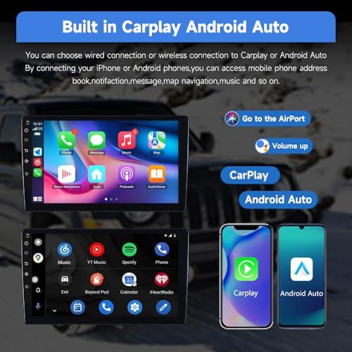 ZBARK Android 13 Touch Screen Car Radio Stereo for Jeep Compass Patriot from 2010 to 2016 Wireless CarPlay Android Auto Bluetooth with GPS Navigation