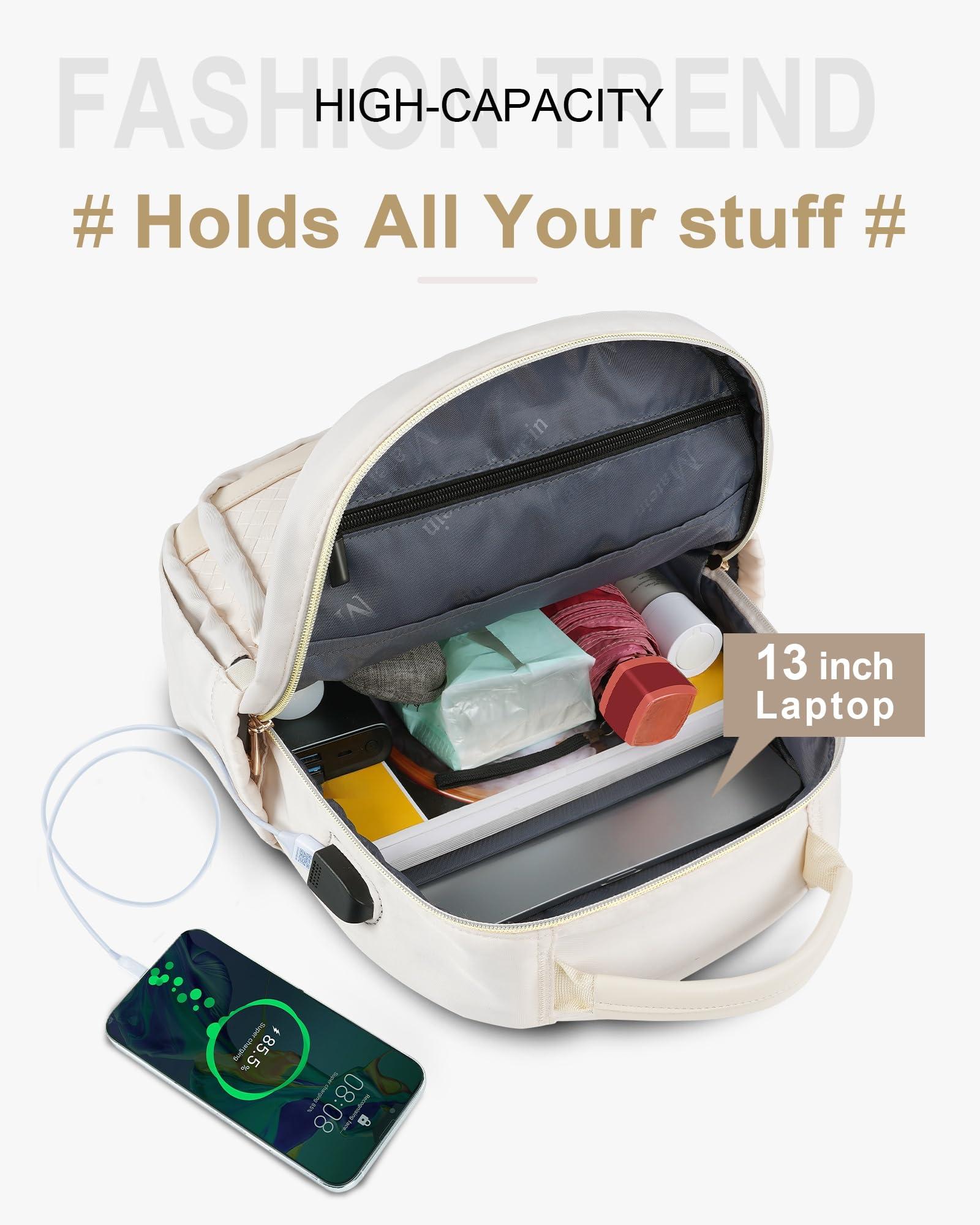 MATEIN MATEIN Mini Backpack for Women, Waterproof Stylish Daypack Purse Shoulder Bag with USB Charging Port, Lightweight Small Casual Daily Travel Backpack