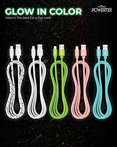 LIQUIPEL LIQUIPEL Powertek Glow MFi Certified Charger Compatible for Apple iPhone, iPad, 5ft Cable, Lightning to USB Cable Cord, Fast Charging Lightning Cable (Green)