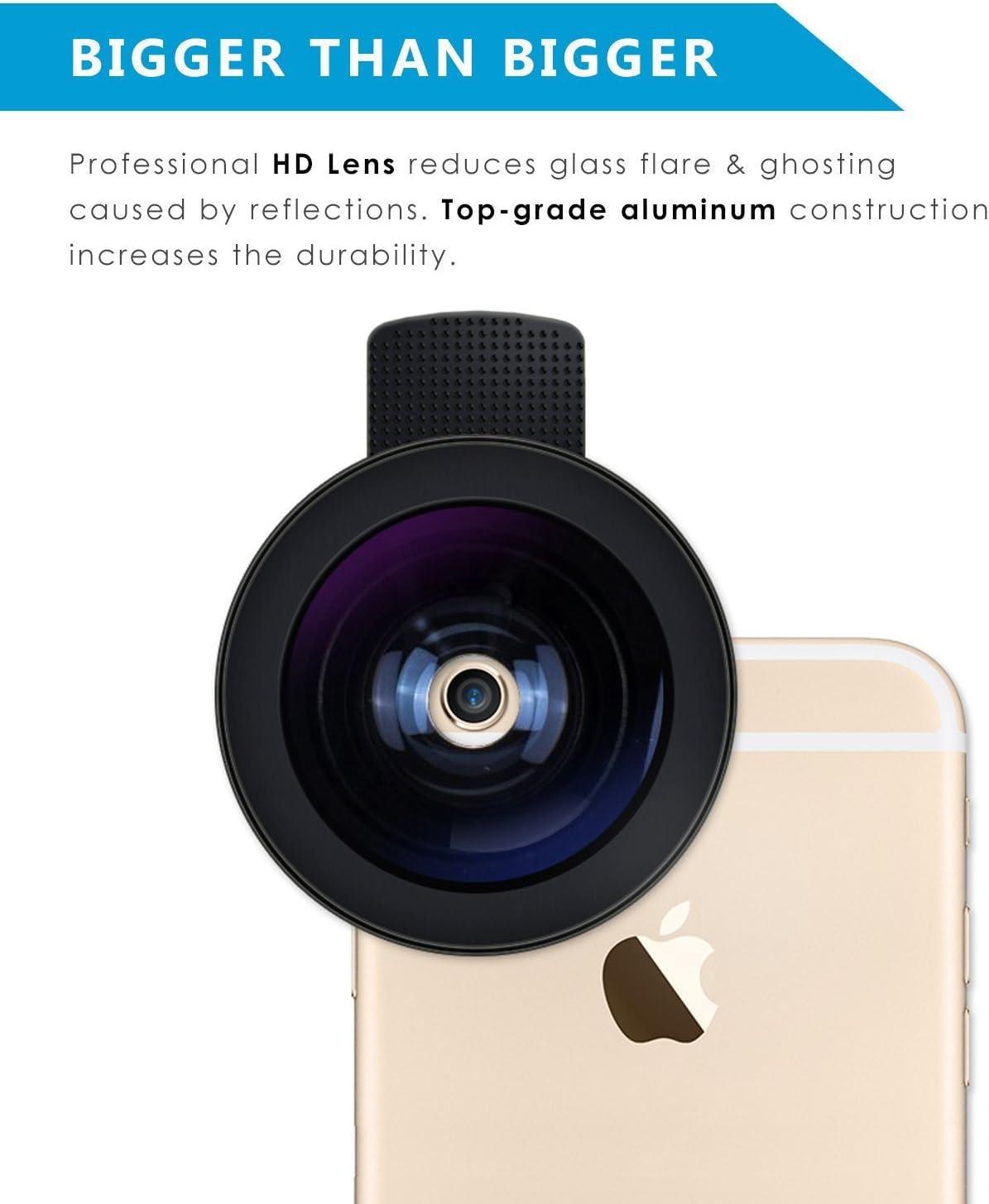 Criacr Criacr Phone Camera Lens, 0.45X Super Wide Angle Lens, 15X Macro Lens, Clip-On 2 in 1 Professional for iPhone Lens Kit for TIK Tok, Vlog, Yotube, Compatible with iPhone, Samsung, Google Pixel