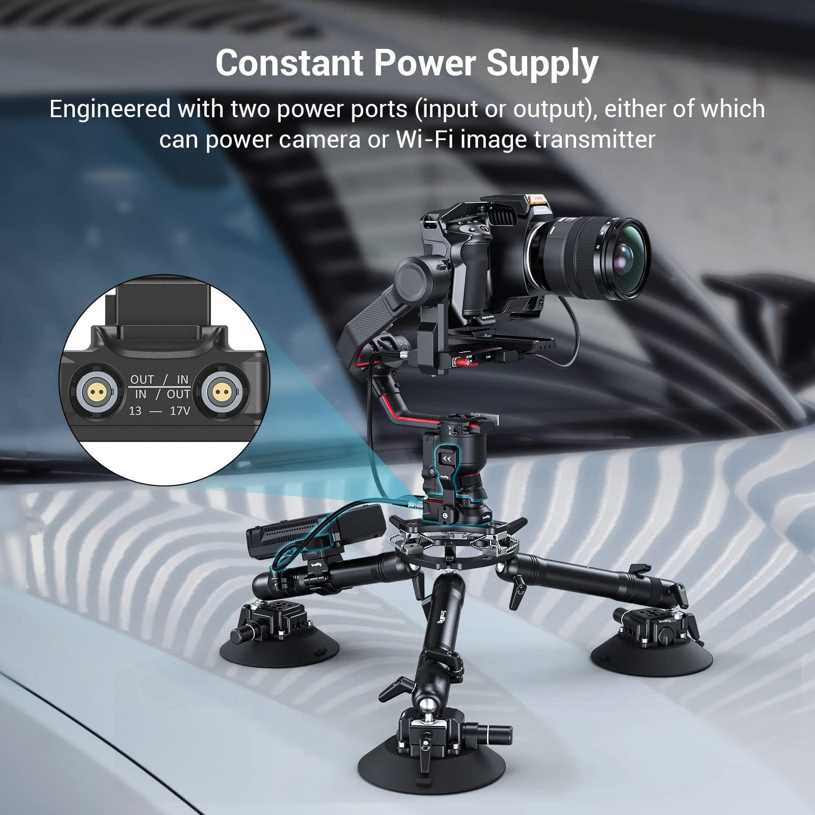 SMALLRIG SMALLRIG Power Supply Base Plate for DJI RS 2 / RS 3 Pro/RS 4 Pro Gimbal, External Power Solution for DJI RS 2 / RS 3 Pro/RS 4 Pro