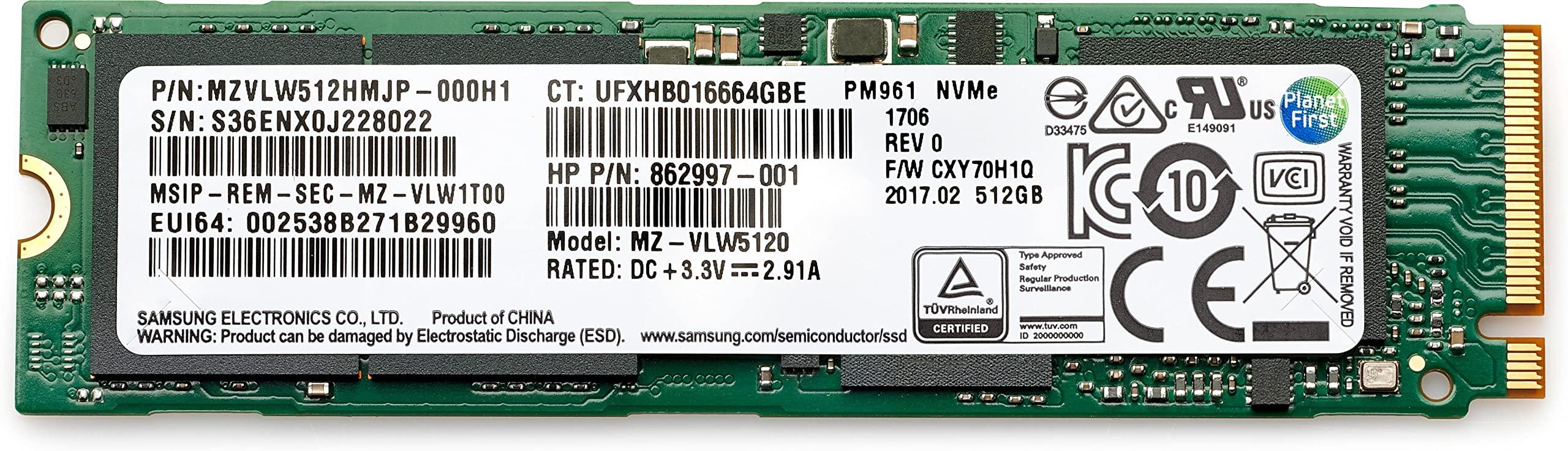 HP HP 512 GB Solid State Drive - Internal - PCI Express NVMe - 1 Year Warranty