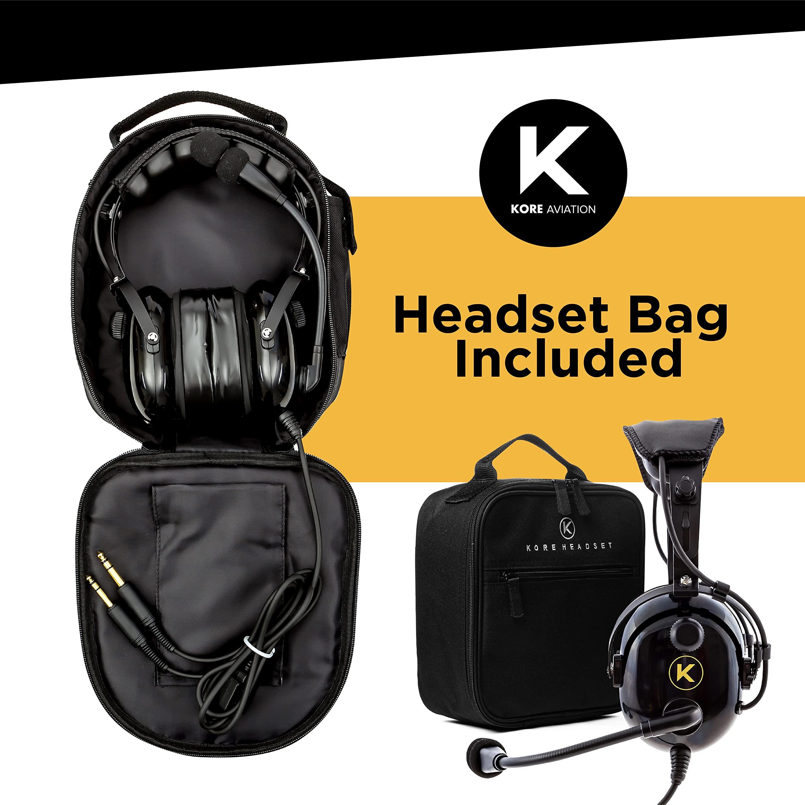 KORE AVIATION KORE AVIATION KA-1 General Aviation Headset for Pilots with 100% Cotton, Washable, Double Knit, Cloth Ear Cover (Sold in Pairs)