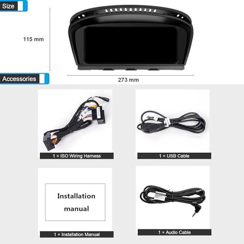 PEMP PEMP 8.8" Linux Screen for BMW E60 E90 CCC Wired and Wireless CarPlay Retrofit Android Auto Display Mirror Link Car Radio Bluetooth Video Player Head Unit (2005-2010)
