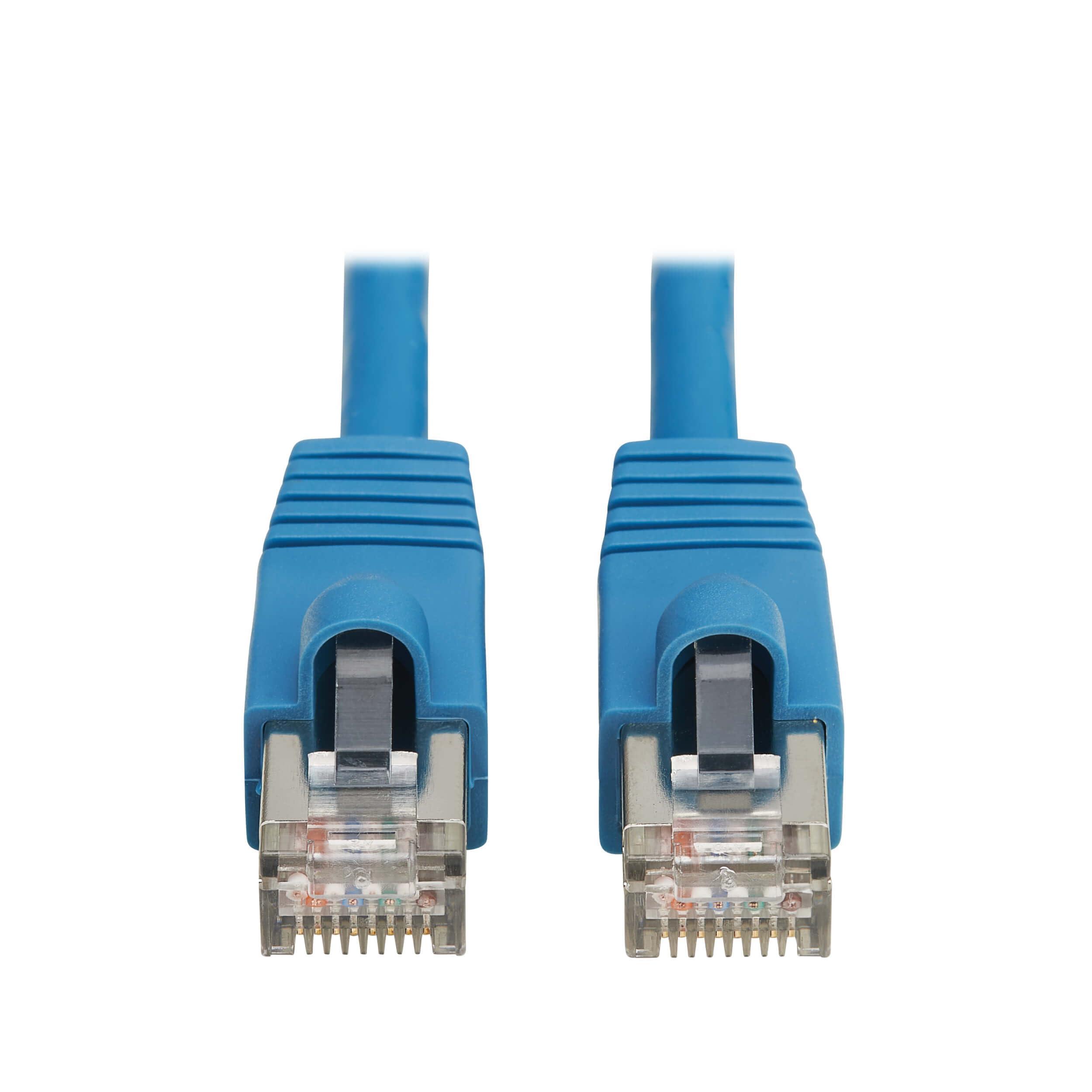 Tripp Lite Tripp Lite Cat8 40G PoE Shielded Ethernet Cable, 13.1 Feet / 4 Meters, Flame-Resistant LSZH Jacket, Power Over Ethernet, Snagless RJ45, SSTP, Male-to-Male, Blue(N272L-F04M-BL)