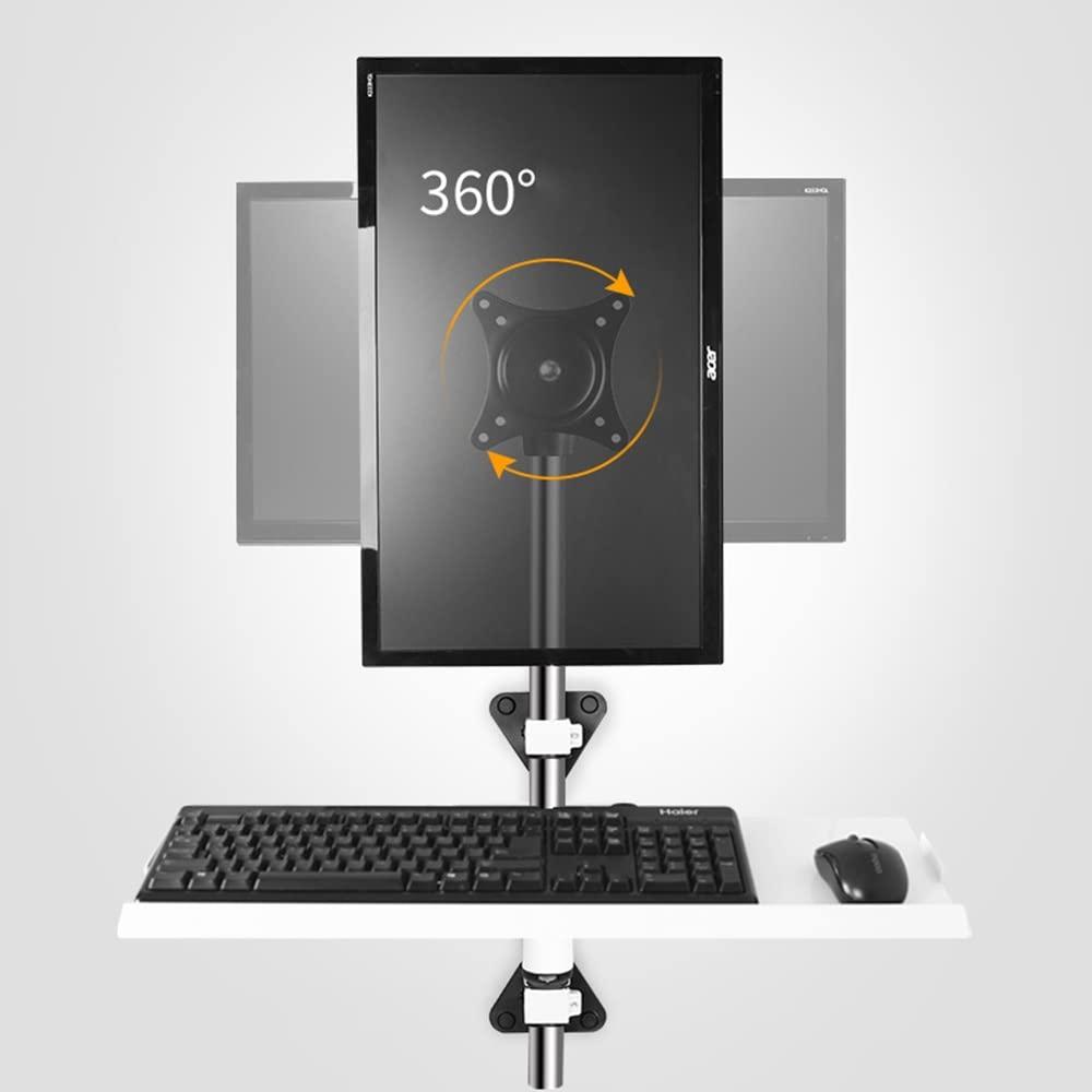 WEBUP WEBUP Wall Mount Keyboard/Monitor Workstation Height Adjustable Keyboard Tray Sit-Stand Keyboard Arm Tray Length: 18in/24in