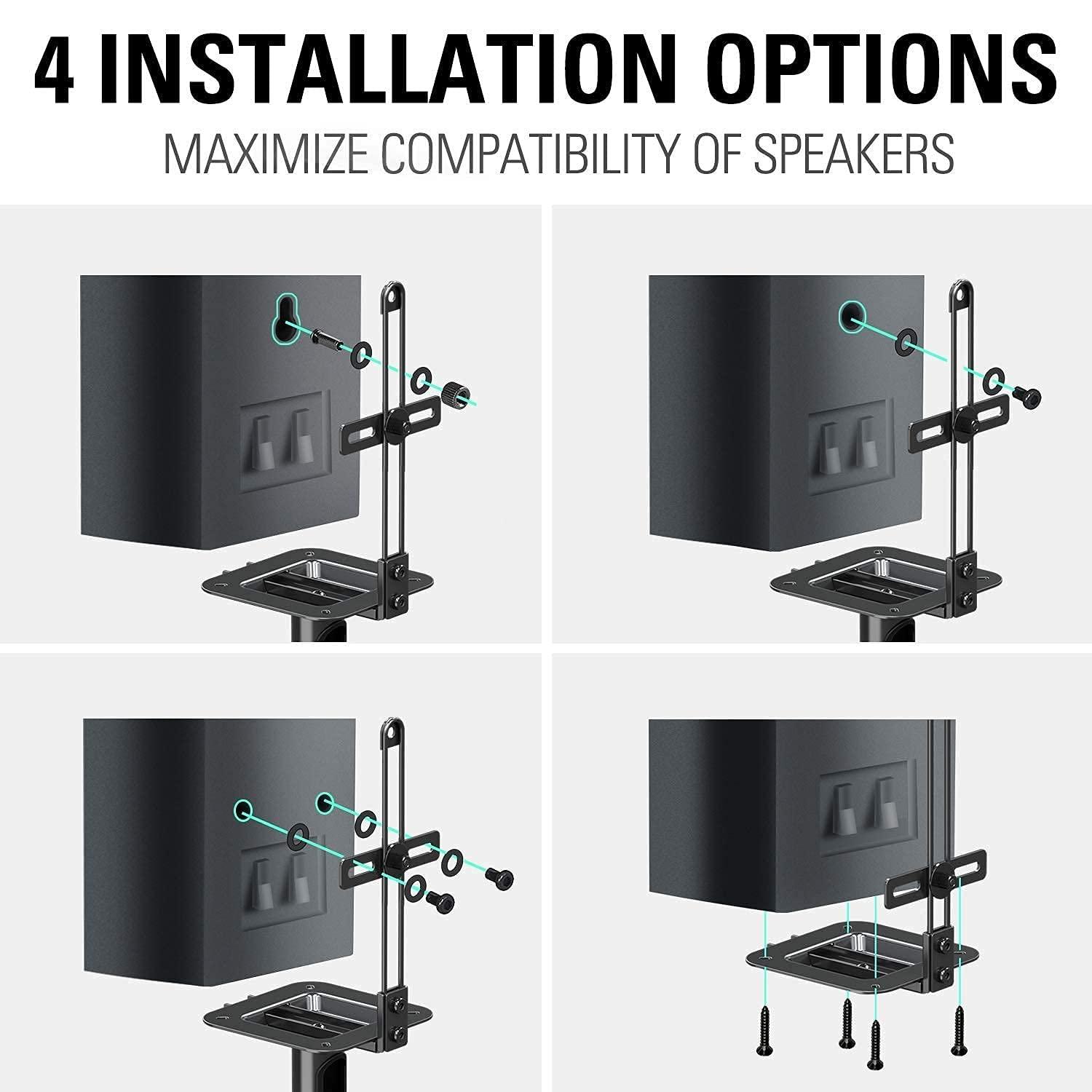 Mounting Dream Mounting Dream Speaker Stands for Small Bookshelf Speakers Set of 2 Floor Stand Mount 11LBS Capacity, MD5420 Soundbar Mount Above or Under TV with Detachable Extended Plates Fits Soundbar up to 22lbs