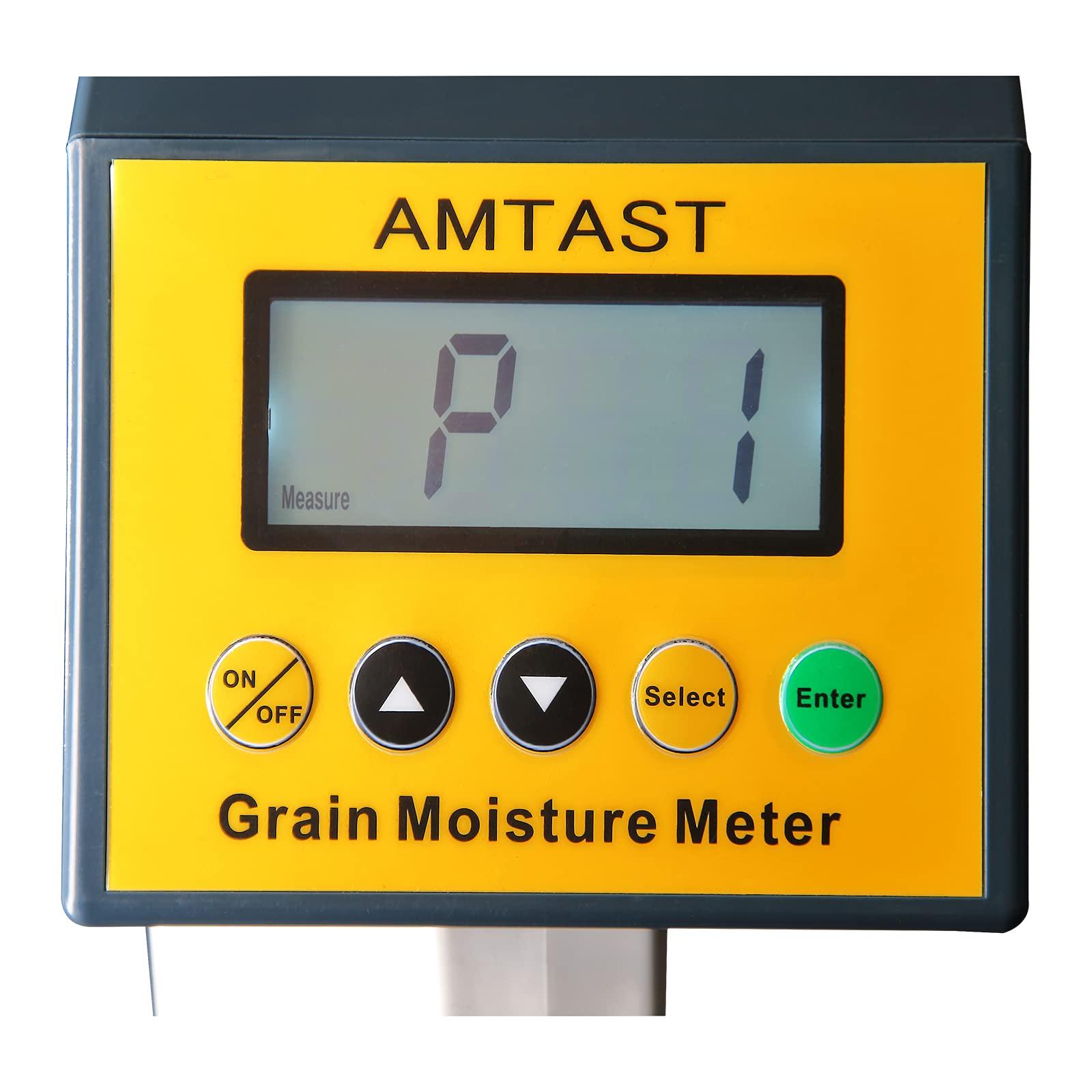 AMTAST Grains Moisture Density Weight Tester Grain Moisture Meter Smart Density Tester for 24 Kinds of Grains, Hazelnut, Coffee Beans, Cocoa Beans, Rice, Wheat, Corn, Upgraded Grain Moisture Tester GM005