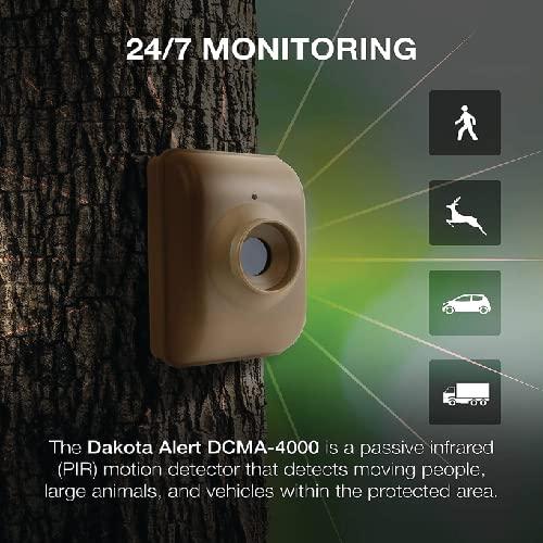 Dakota Alert Dakota Alert Long Range Driveway Alarm Motion Detector - DCMA-4k Plus One Mile Wireless Range Alarm System - DCMT-4000 Transmitter & RE-4k Plus Receiver-Use Outdoors, Driveways, Entrances & Backyards