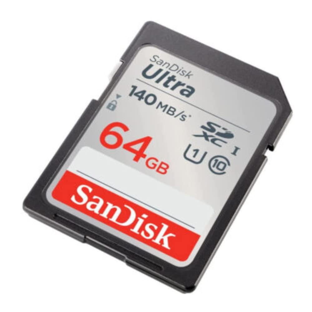 SanDisk SanDisk 64GB Ultra Class 10 140 MB/s UHS-I SDXC Memory Card (3-pack) with Focus All-In-One High Speed Card Reader (4 Items)