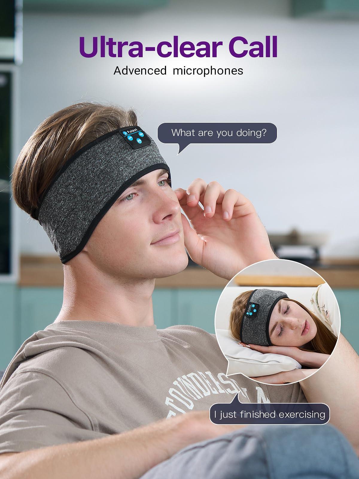 Fulext Fulext Sleep Headphones Bluetooth Headband,Sleeping Headphones Sports Headband, Long Time Play Sleeping Headsets with Built in Speakers Perfect for Workout,Running,Yoga
