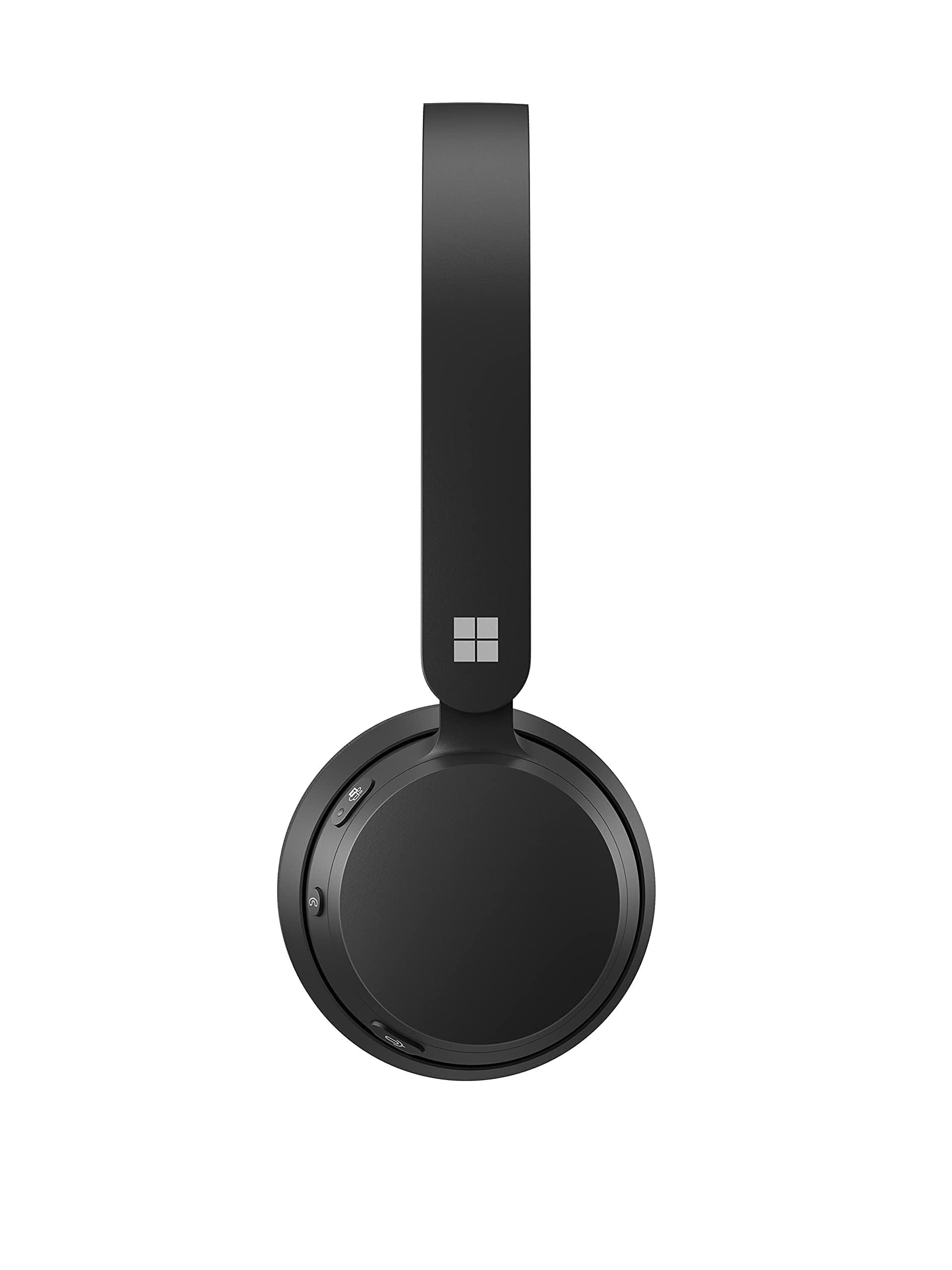 Microsoft Microsoft Modern - Wireless Headset,Comfortable Stereo Headphones with Noise-Cancelling Microphone, USB-A dongle, On-Ear Controls, PC/Mac - Certified for Microsoft Teams,Black
