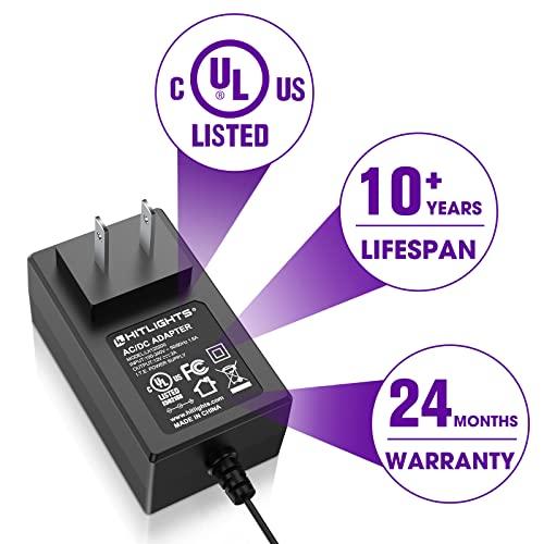 HitLights HitLights 12V 2A Power Supply Adapter, UL-Listed, 120V AC to 12V DC Transformer, 12 Volt 2 Amp Wall Charger for LED Strip Lights and Other Low Voltage Devices