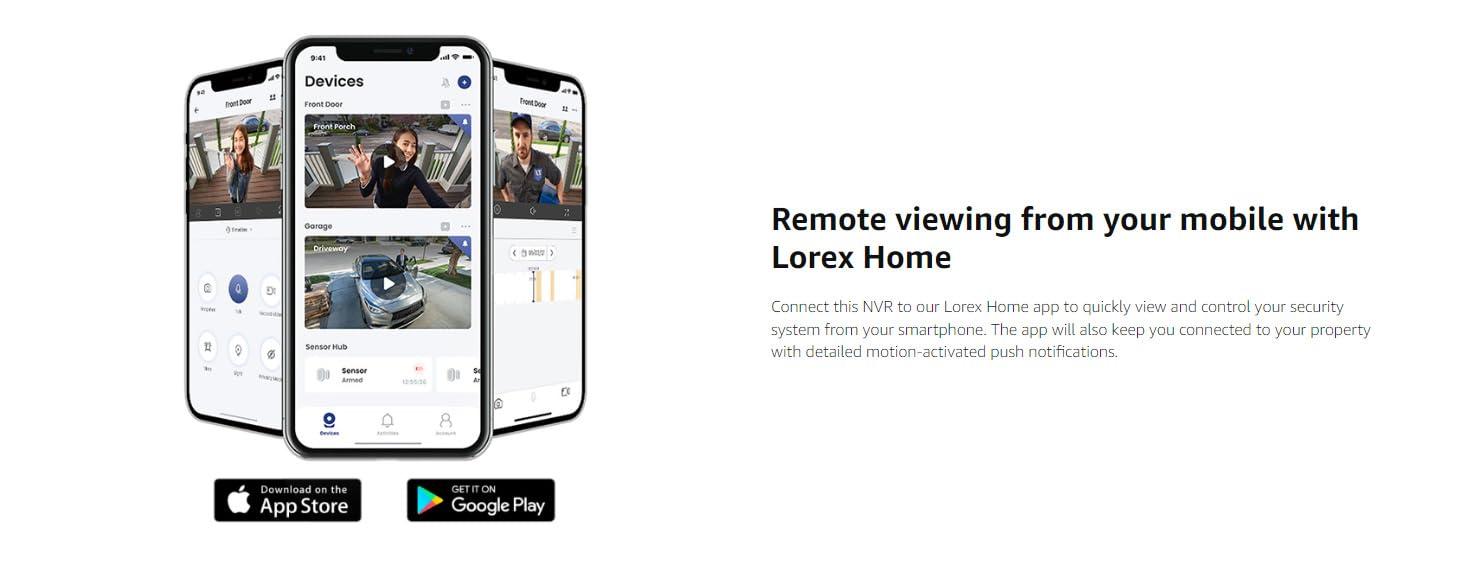 Lorex Lorex N843A82 4K 8-Channel 2TB Network Video Recorder (NVR) with Smart Motion Detection, Voice Control and Fusion Capabilities