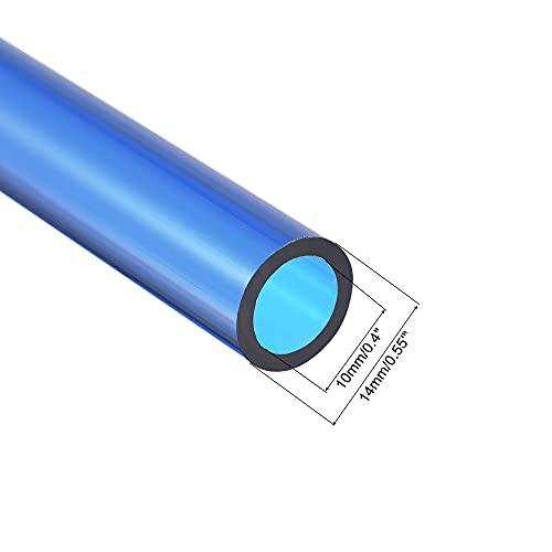 uxcell uxcell PETG Tubing Hard Tube 10mm ID, 14mm OD, 0.5m/20inch Length, Blue for PC Water-cooling System 4pcs