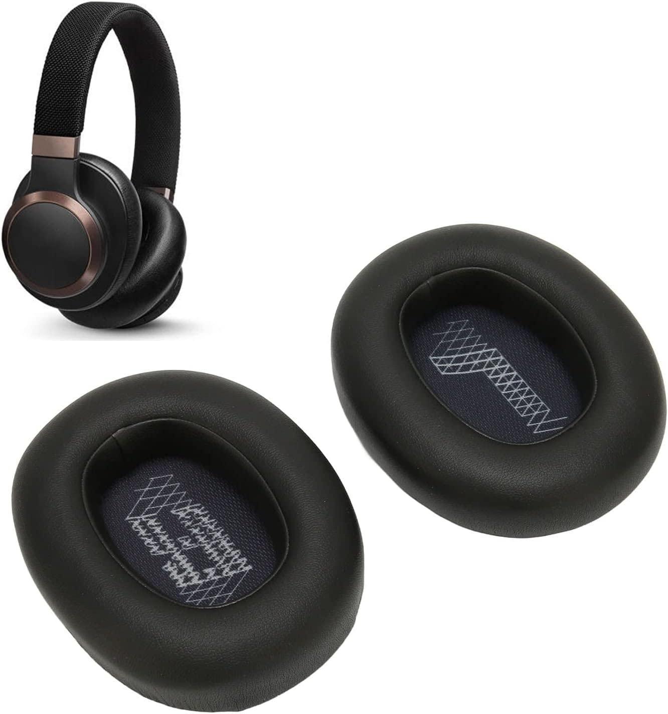 AIKKAUK Replacement Ear Pads Compatible with JBL Live 650BTNC Headphones. Soft Protein Leather Combined with Memory Foam Replace Ear Pads for Repair Accessories - Black