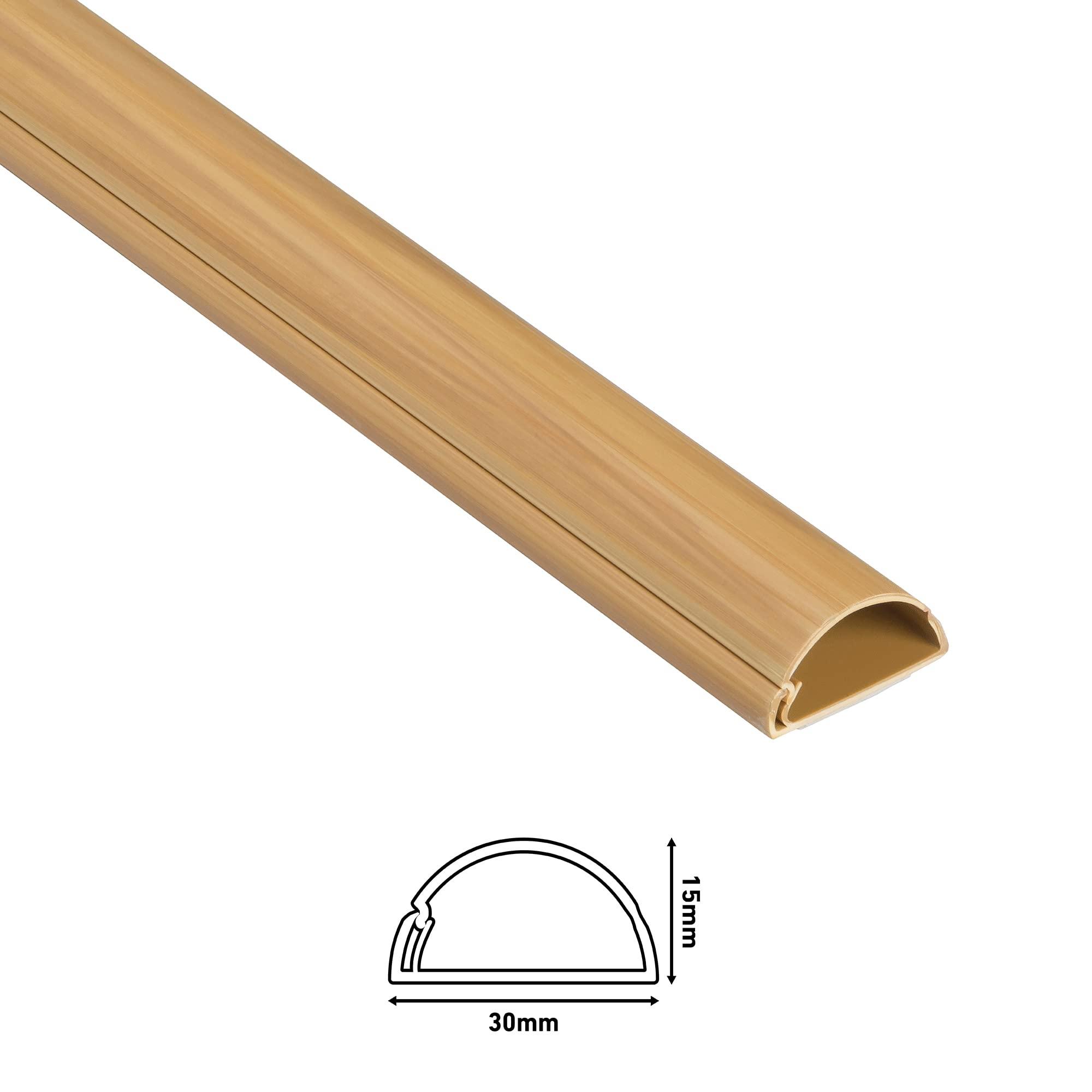 D-Line D-Line 1D3015O/8 Mini Trunking, 8X 1-Meter Lengths, Oak-Effect