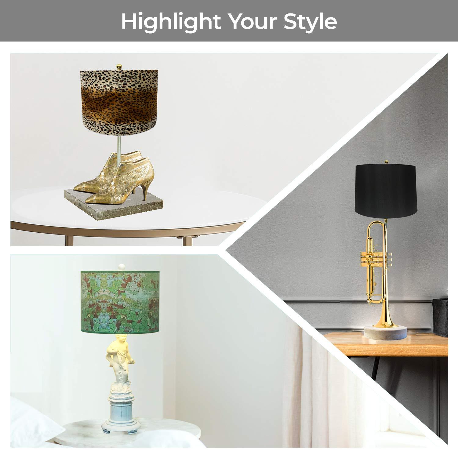 Royal Designs, Inc. Royal Designs DIY Lamp Making Kit - Make, Refurbish, and Repair Includes 3-Way Socket, 9" Harp, 8 ft Long lamp Cord & All Required Electrical Hardware - Polished Nickel