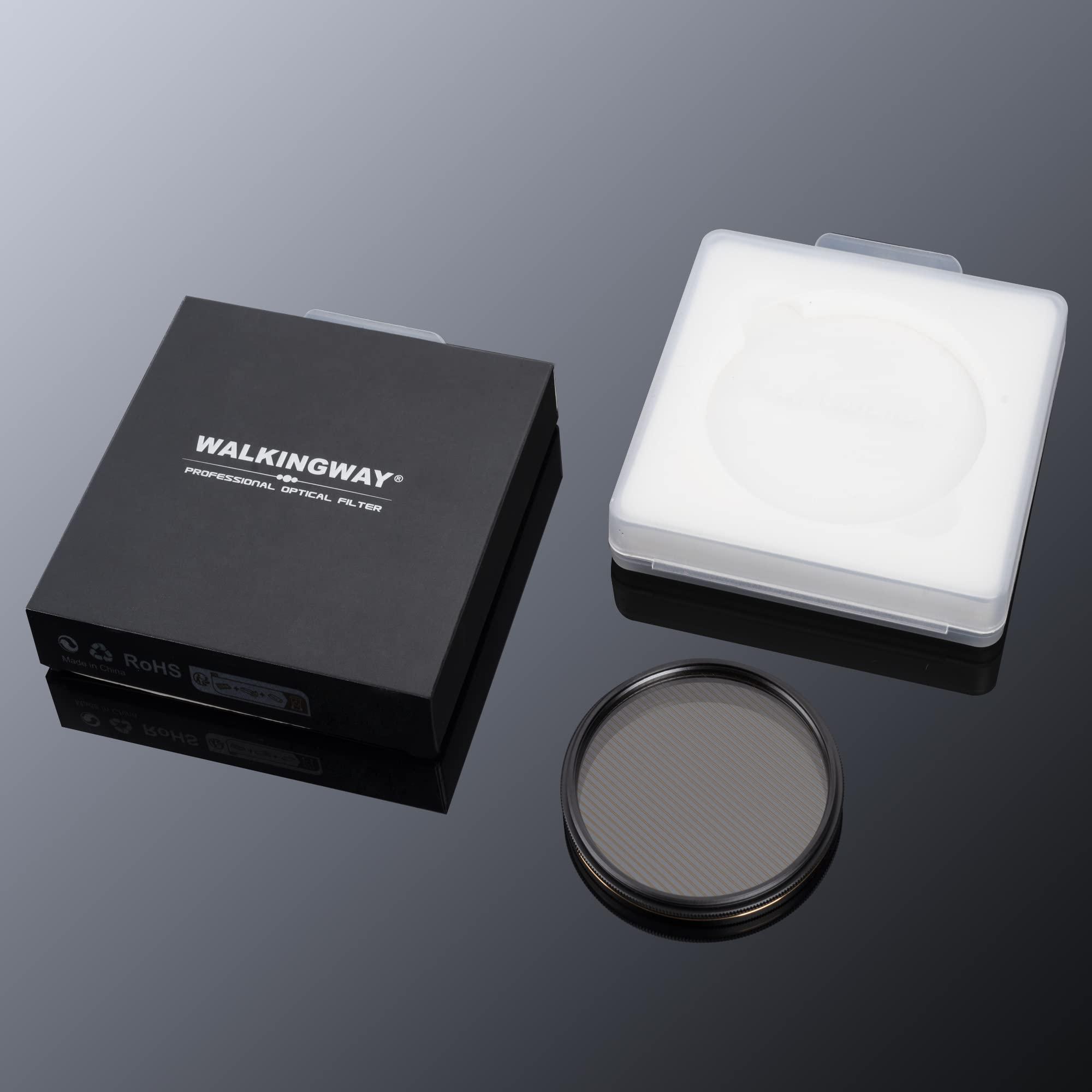 Walking Way Walking Way 77MM Variable Gold Streak Filter Rotating Circular Anamorphic-Style Streak Effect Lens Filter for Photography and Videography