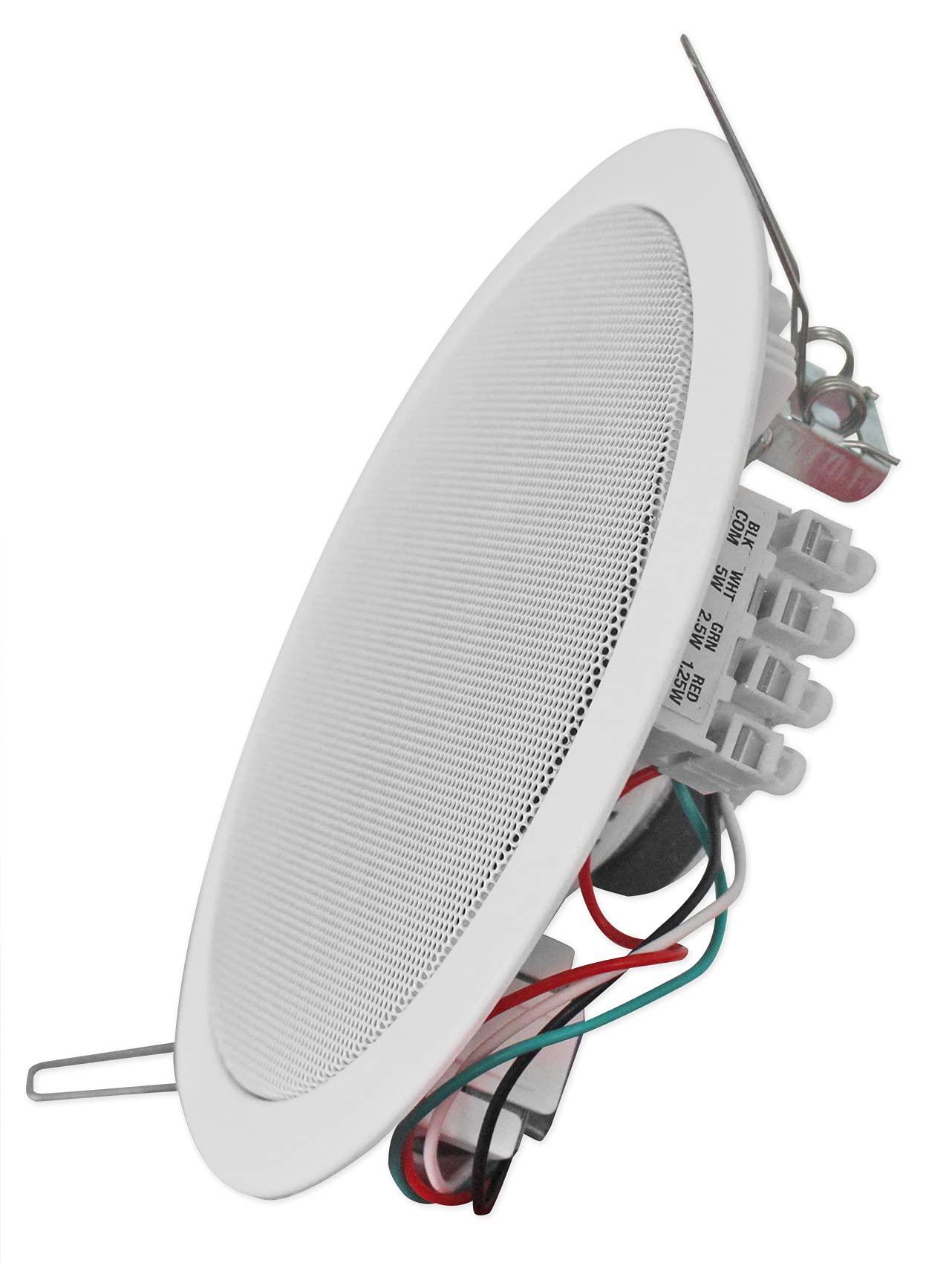 Rockville Rockville Commercial 70v Amp+(4) White 5" Ceiling Speakers 4 Restaurant/Bar/Cafe