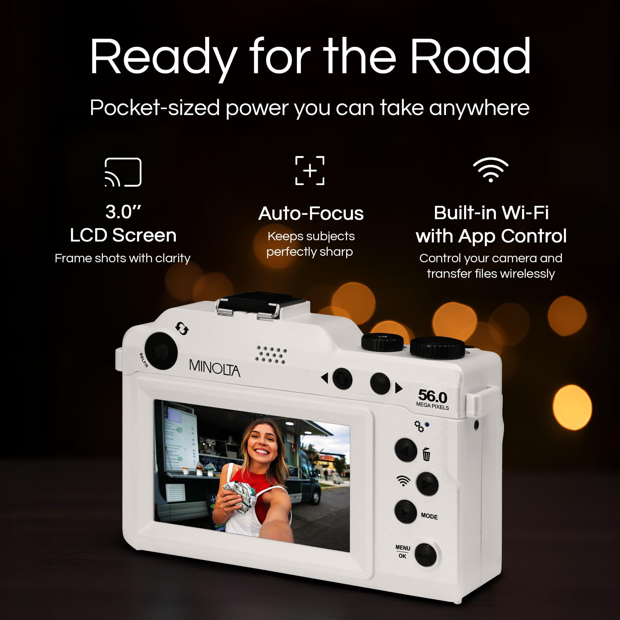 Konica Minolta Minolta MND65 56 MP Autofocus / 4K60FPS Ultra HD Camera w/WiFi and Two Replaceable Faceplates