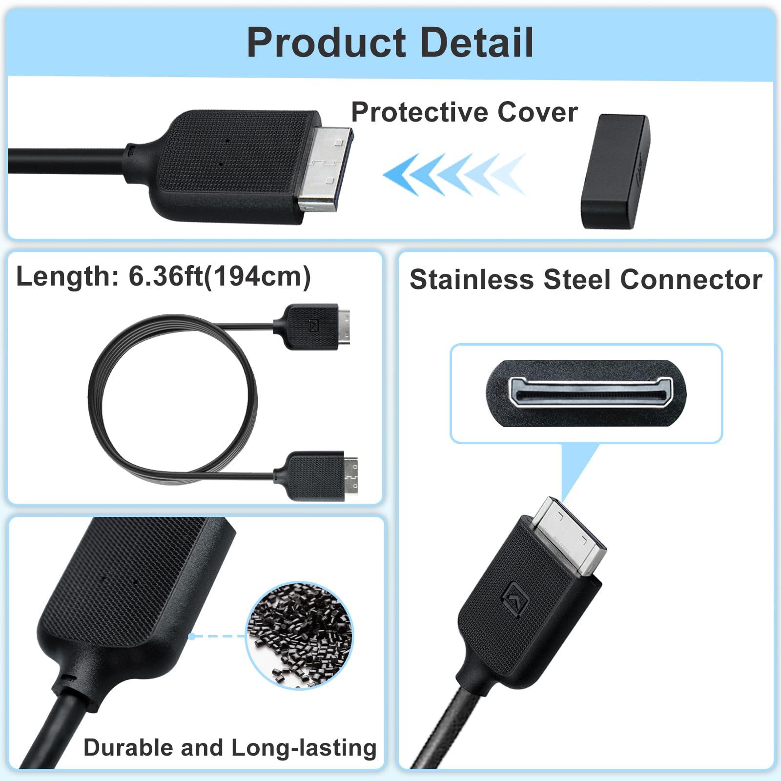 Maozhren BN39-02210A BN96-44186A BN91-17814A BN91-17814W for Samsung One Connect Cable with Holder, One Connect Cable for Samsung TV UN55KS8000F UN55KS800DF UN55KS8500F UN55KS9000F UN55KS9500F UN60KS8000F
